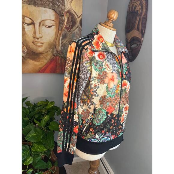 RARE Adidas Womens Farm Floral Firebird Trefoil Track Jacket - Farm Rio Collab - Picture 8 of 10